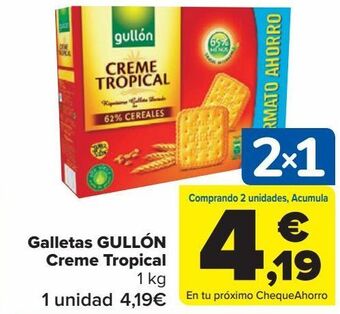Carrefour Galletas gullón creme tropical oferta