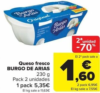 Carrefour Queso fresco burgo de arias oferta