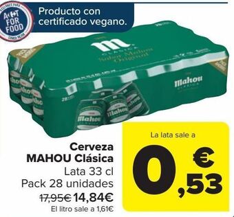 Carrefour Cerveza mahou clásica oferta