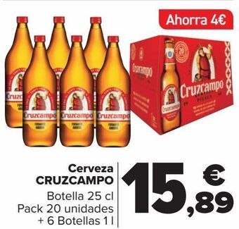 Carrefour Cerveza cruzcampo oferta