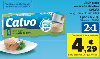 Carrefour Market Atún claro en aceite de oliva calvo oferta
