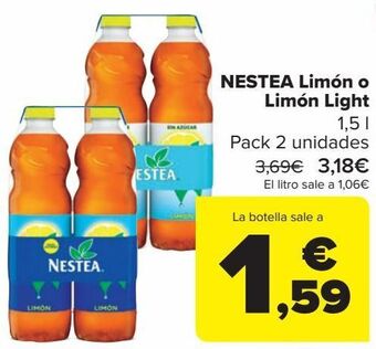 Carrefour Nestea limón o limón light oferta