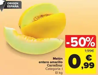 Carrefour Melón entero amarillo oferta