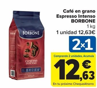 Carrefour Café en grano espresso intenso borbone oferta