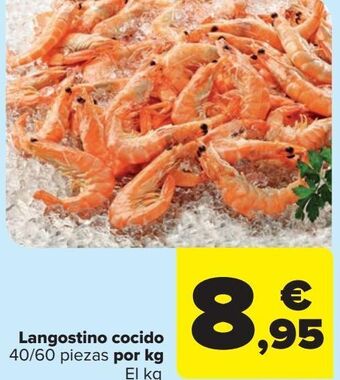 Carrefour Market Langostino cocido 40/60 piezas por kg oferta