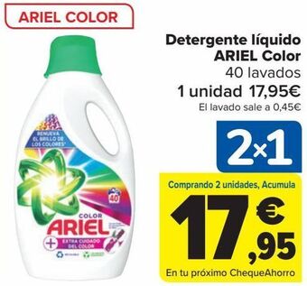 Carrefour Detergente líquido ariel color oferta