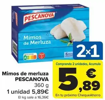 Carrefour Mimos de merluza pescanova oferta