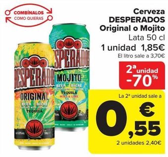Carrefour Cerveza desperados oferta