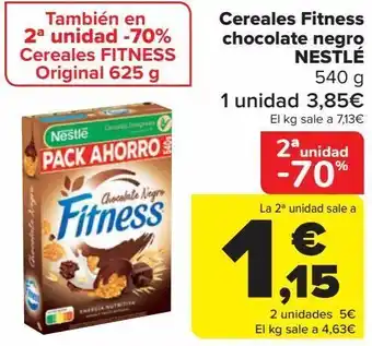 Carrefour Cereales fitness chocolate negro nestlé oferta