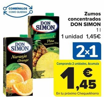 Carrefour Zumos concentrados don simon oferta