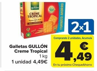 Carrefour Market Galletas gullón creme tropical oferta