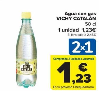Carrefour Agua con gas vichy catalán oferta