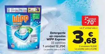 Carrefour Market Detergente en cápsulas wipp express oferta