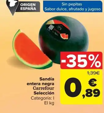 Carrefour Market Sandía entera negra carrefour oferta