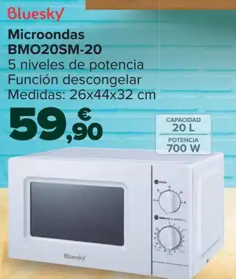 Carrefour Bluesky microondas mbo20sm-20 oferta