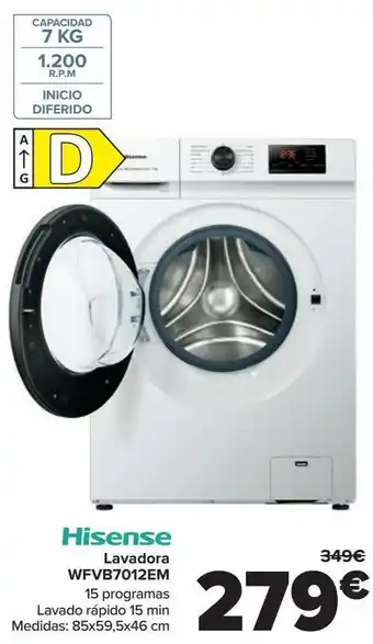 Carrefour Hisense lavadora wfv7012em oferta