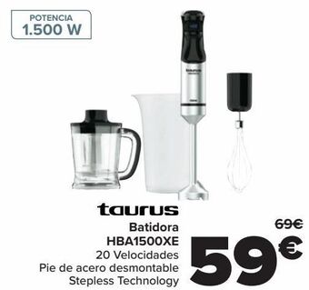 Carrefour Taurus batidora hba1500xe oferta