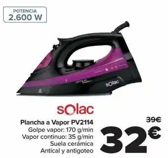 Carrefour Solac plancha a vapor pv2114 oferta