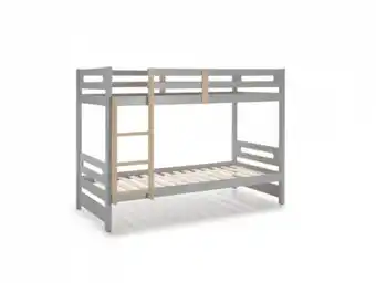 Merkamueble Litera gris claro y escalera de madera 90 cm oferta