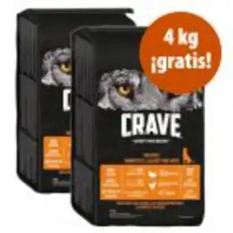 Zooplus Crave adult 2 x 11,5 kg pienso para perros en oferta: 19 + 4 kg ¡gratis!  oferta