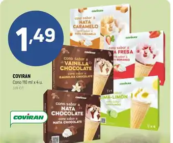 Coviran COVIRAN Cono 110 ml x 4 u. oferta