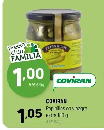 Coviran COVIRAN Pepinillos en vinagre extra 180 g oferta
