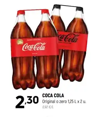 Coviran COCA COLA Original o zero 1,25 L x 2 u. oferta