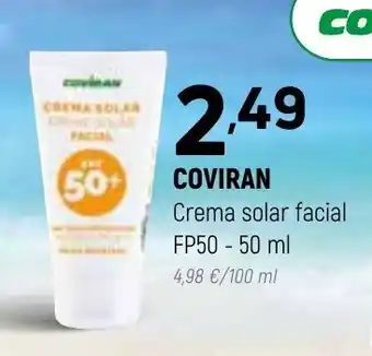Coviran COVIRAN Crema solar facial FP50 - 50 ml oferta