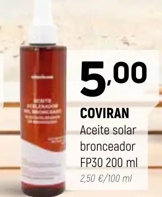 Coviran COVIRAN Aceite solar bronceador FP30 200 ml oferta