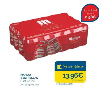 Cash Ecofamilia MAHOU 5 ESTRELLAS oferta