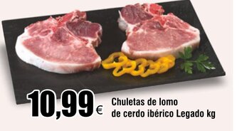 FROIZ Chuletas de lomo de cerdo ibérico Legado kg oferta