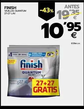 BM Supermercados Detergente lavavajillas finish 27+27lav oferta