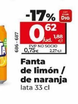 Dia Refrescos fanta oferta