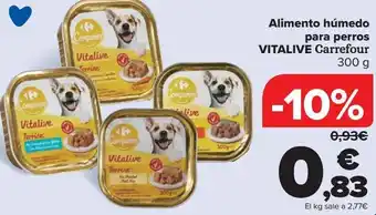 Carrefour Alimento húmedo para perros vitalive carrefour oferta