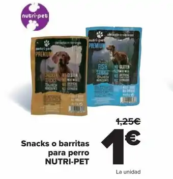 Carrefour Snacks o barritas para perro nutri-pet oferta