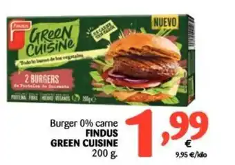 Alimerka Findus Green Cuisine Burger 0% carne 200g oferta