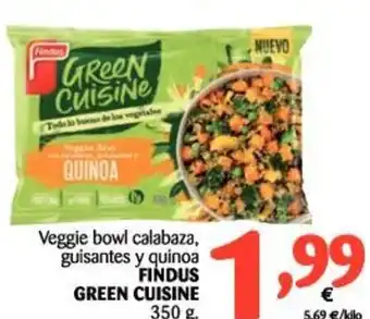 Alimerka Findus Green Cuisine Veggie bowl calabaza, guisantes y quinoa 350g. oferta