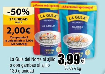 FROIZ La Gula del Norte al ajillo o con gambas al ajillo 130 g unidad oferta