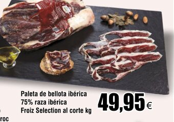 FROIZ Paleta de bellota ibérica 75% raza ibérica Froiz Selection al corte kg oferta