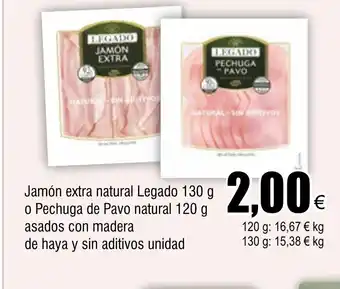 FROIZ Jamón extra natural Legado oferta