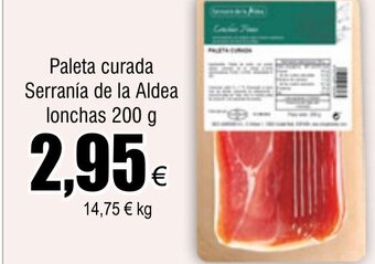 FROIZ Paleta curada Serranía de la Aldea lonchas 200 g oferta