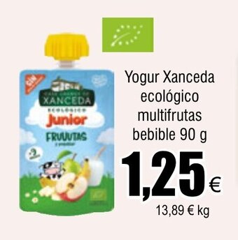 FROIZ Yogur Xanceda ecológico multifrutas bebible 90 g oferta