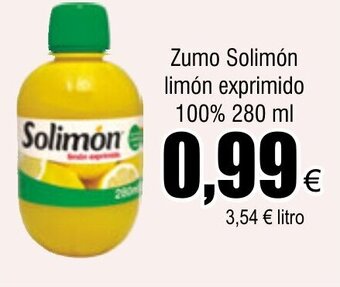 FROIZ Zumo Solimón limón exprimido 100% 280 ml oferta
