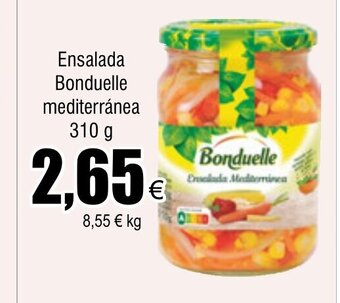 FROIZ Ensalada Bonduelle mediterránea 310 g oferta