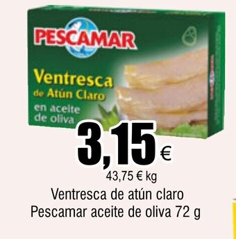 FROIZ Ventresca de atún claro Pescamar aceite de oliva 72 g oferta
