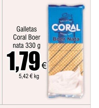 FROIZ Galletas Coral Boer nata 330 g oferta