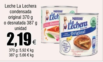 FROIZ Leche La Lechera condensada original 370 g o desnatada 387 g unidad oferta
