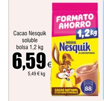 FROIZ Cacao Nesquik soluble bolsa 1,2 kg oferta