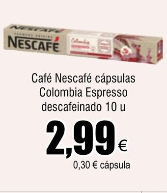 FROIZ Café Nescafé cápsulas Colombia Espresso descafeinado 10 u oferta