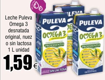 FROIZ Leche Puleva Omega 3 desnatada original, nuez o sin lactosa 1 L unidad oferta